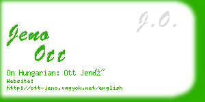 jeno ott business card